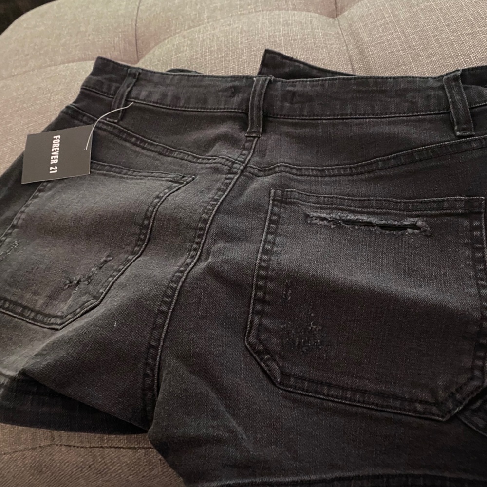 High rise jean shorts